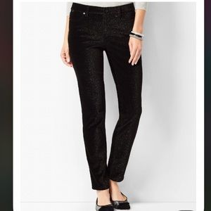 Talbots Flawless Five Pocket Sparkle  Slim Ankle Cords